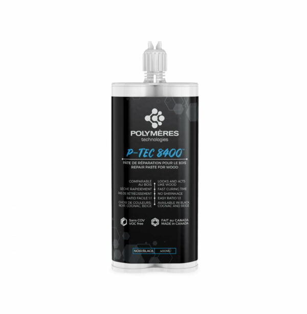 Quick Drying & Easy Sanding Wood Filler | 400ml Cartridge | Food Safe | Weather-resistant | P-TEC 8400