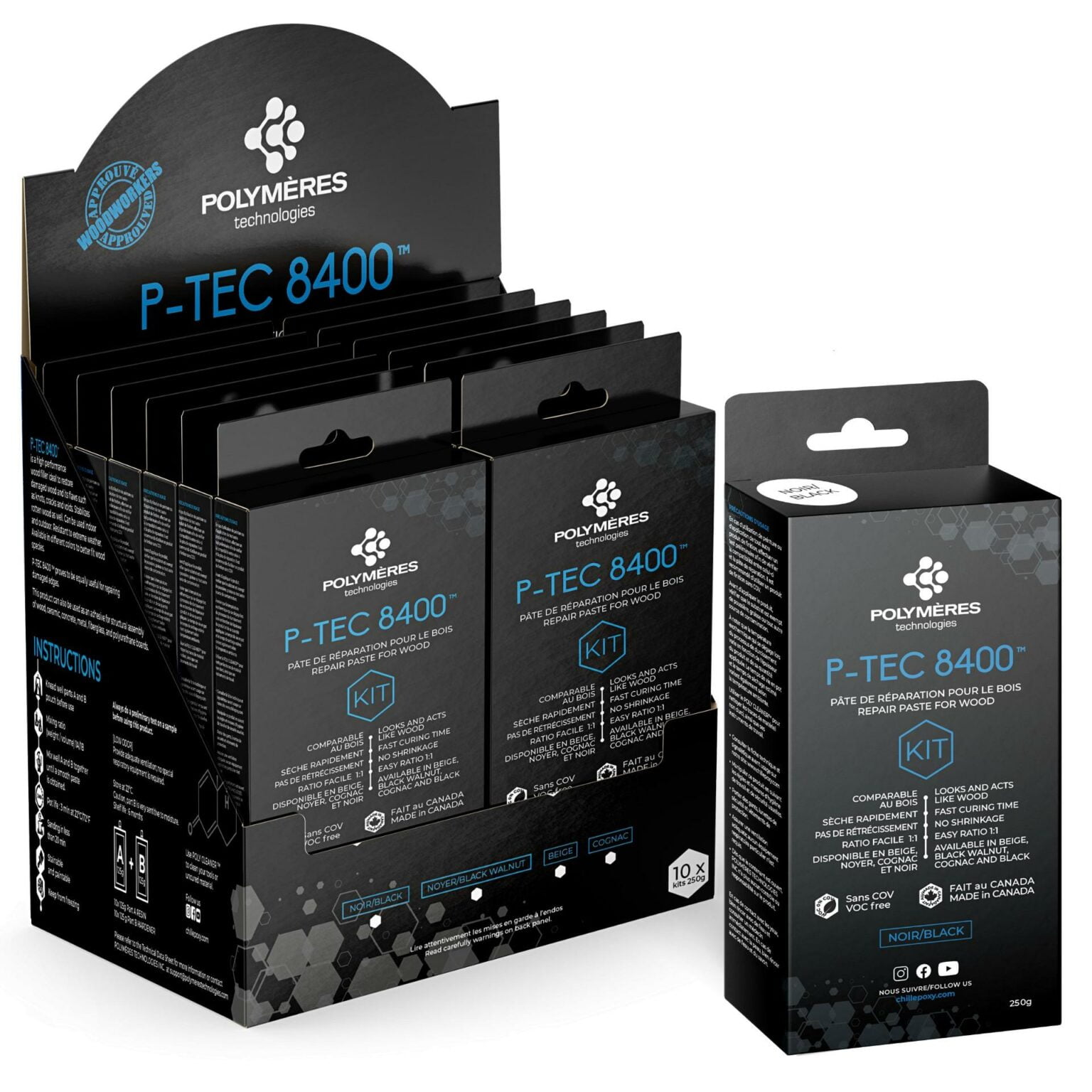 Black Wood Repair Filler | CHILL EPOXY