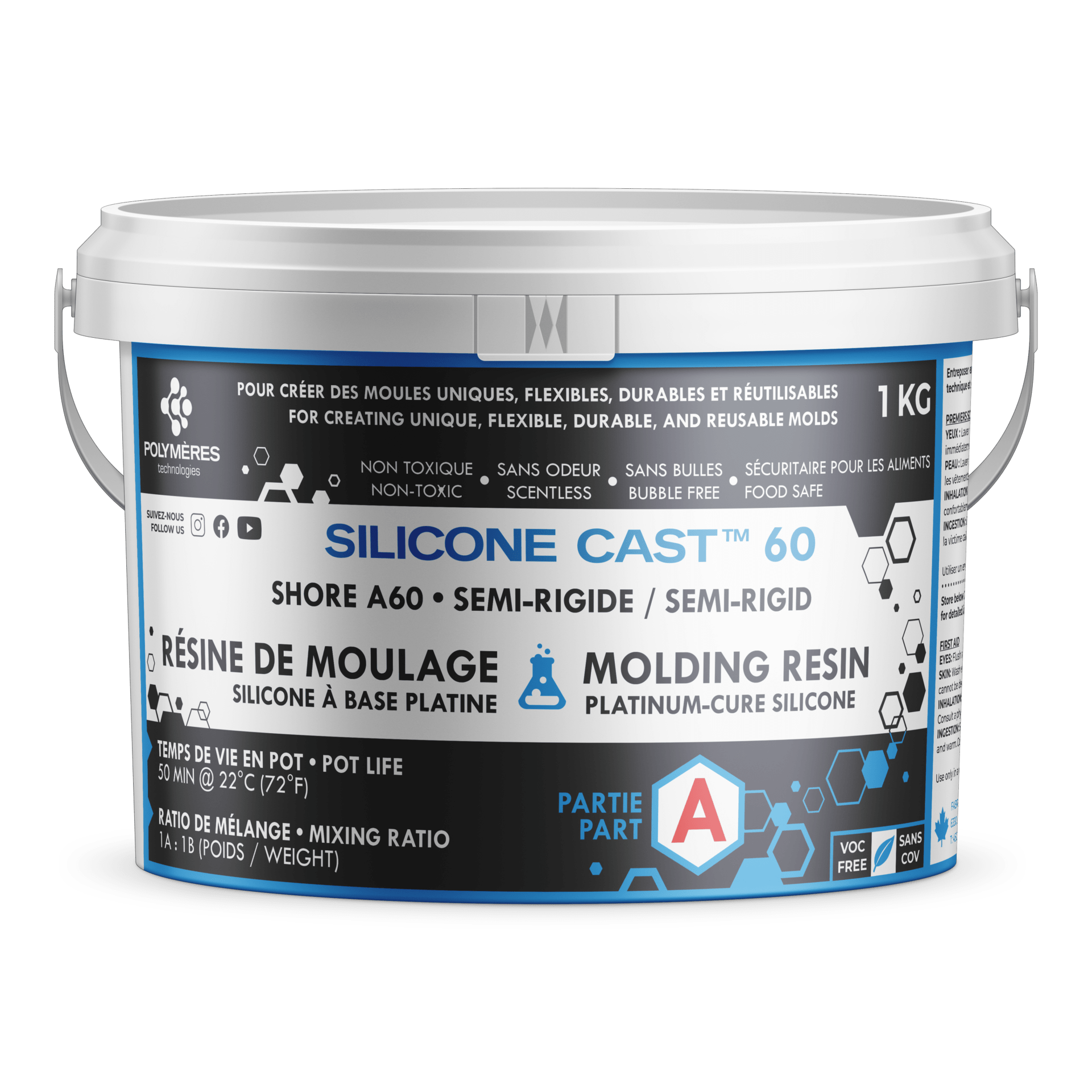 Cast-A-Mold Platinum Food Grade Silicone Rubber (1 Gallon)