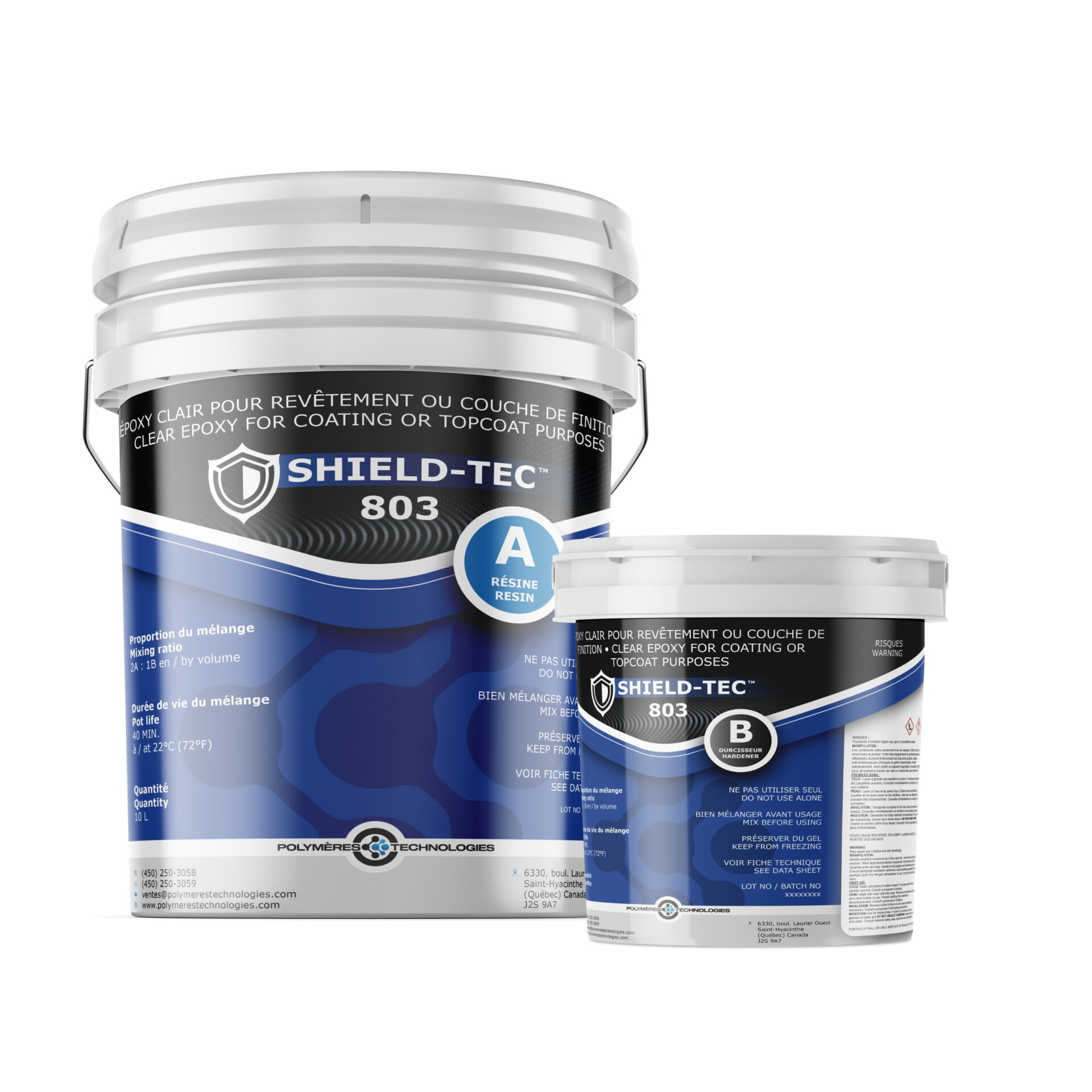 SHIELD-TEC™ 803 is a two-part, 100% solid, clear epoxy topcoat designed for concrete flooring, providing a clear, glossy finish with low odor, excellent wear protection, and easy cleaning. Perfect for Industrial Flooring Clear Epoxy Topcoat Resin